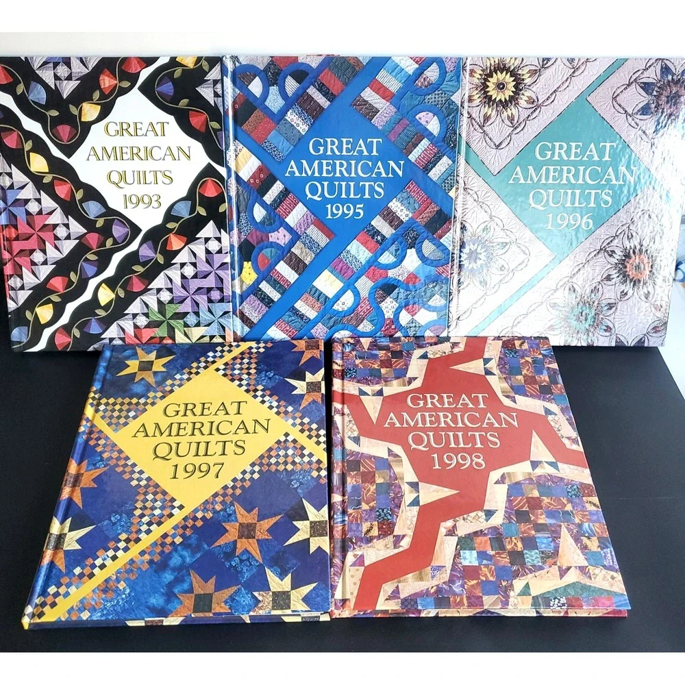 Lot of 5 GREAT AMERICAN QUILTS 1993-1998 books New NOS Unread